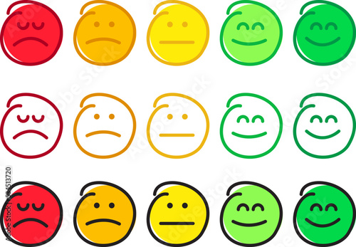vector  mood emoji icons