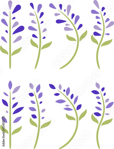vector lavender violet flowers