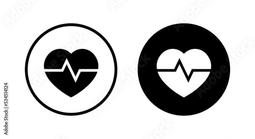 Heart rate, heartbeat icon vector in clipart style