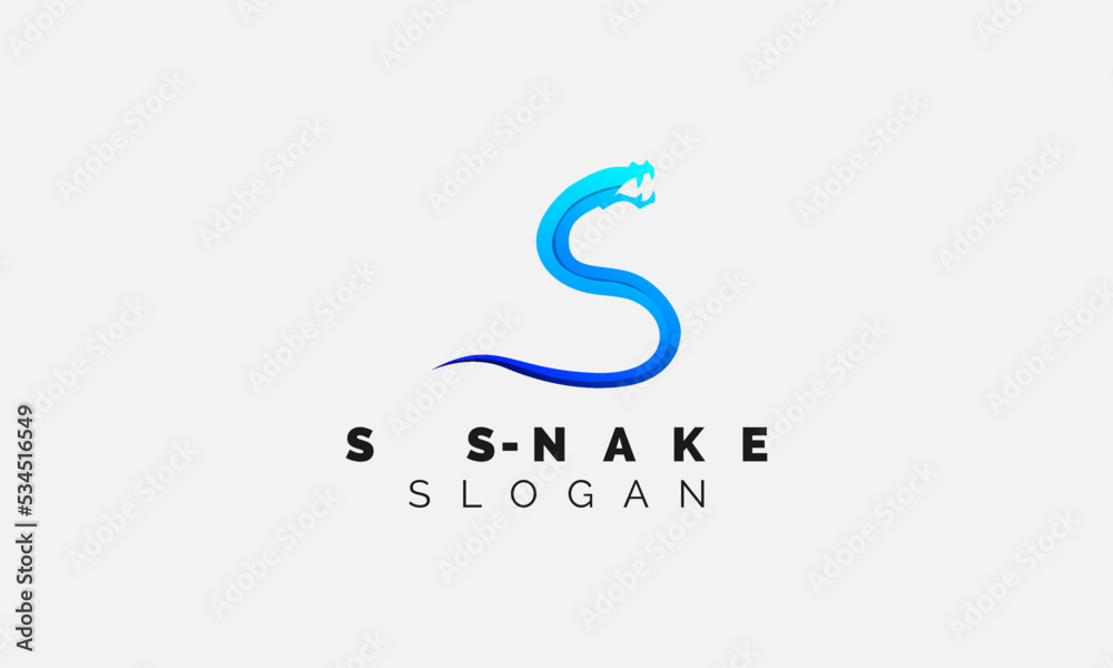 Snake Letter S Gradient Logo design Snake Letter S Gradient Logo design