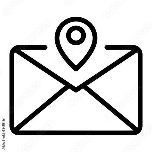 navigate email line icon