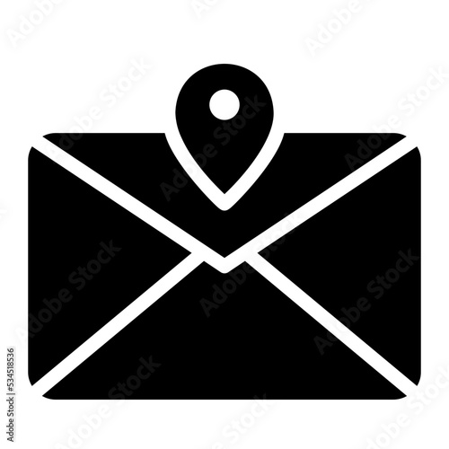 navigate email glyph icon