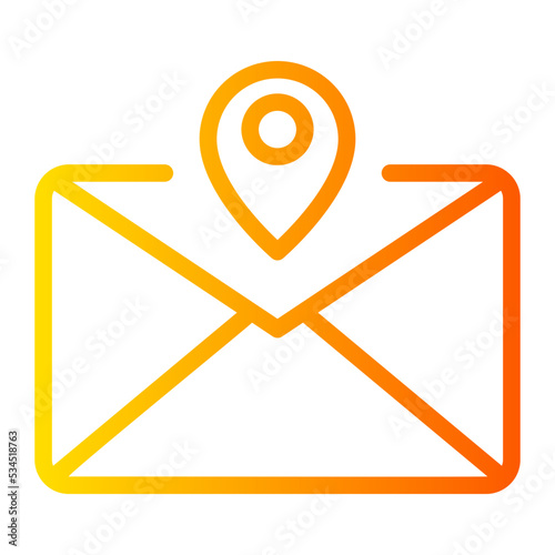 navigate email gradient icon