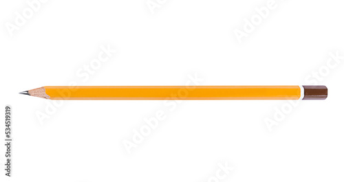 One pencil isolated on a transparent background photo