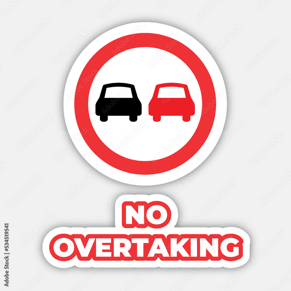 no overtaking Traffic sign editable modern vector icon and text effect design no overtaking Traffic sign editable modern vector icon and text effect design