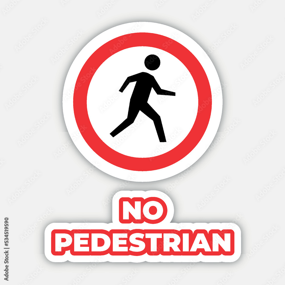 no pedestrian Traffic sign editable modern vector icon and text effect design no pedestrian Traffic sign editable modern vector icon and text effect design