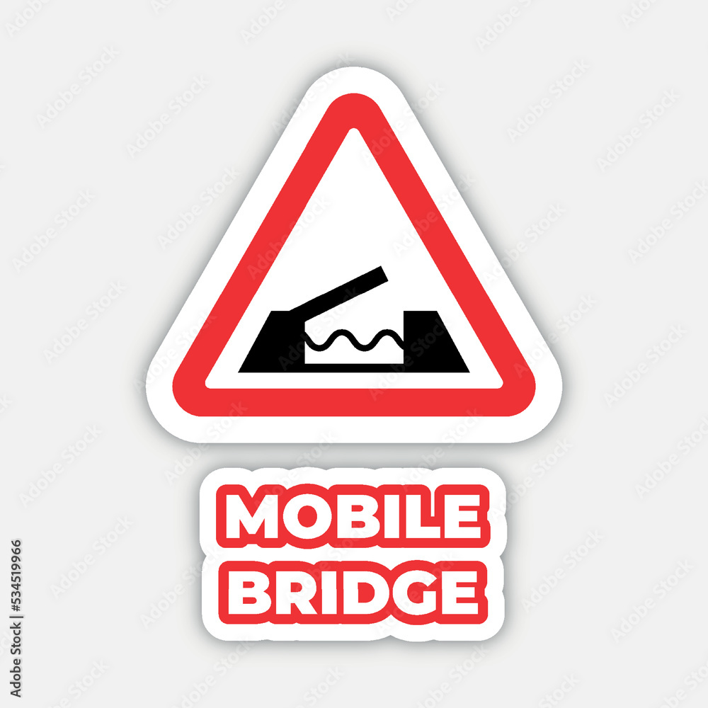 mobile bridge traffic sign editable modern vector icon and text effect design mobile bridge traffic sign editable modern vector icon and text effect design