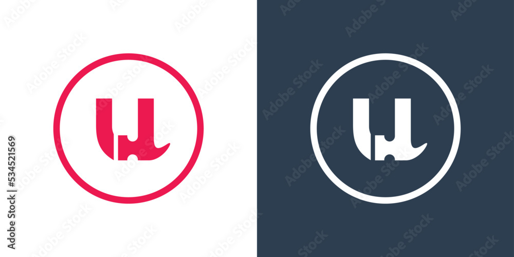 Letter U hammer logo icon design vector Letter U hammer logo icon design vector