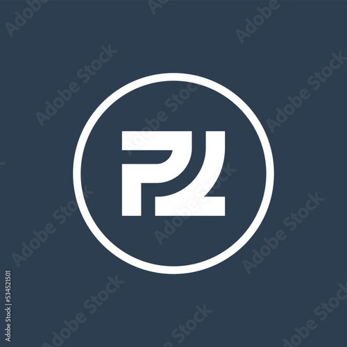 Initial letter PL LP logo template - Vector