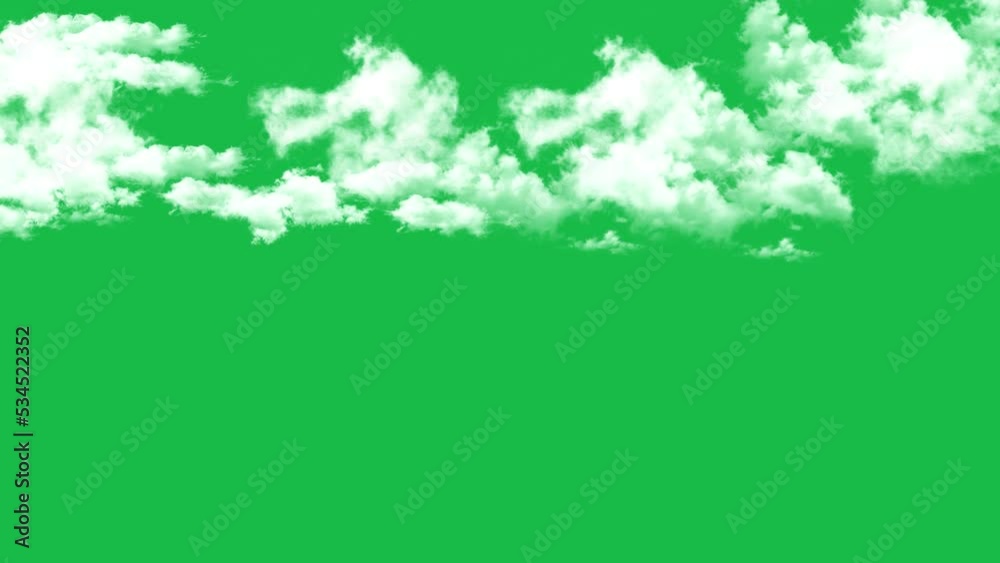 Moving cloud greens screen motion effect.