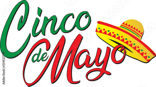 Cinco de Mayo Script Graphic Logo