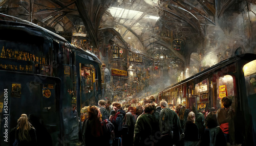 AI generated image of a futurists post-apocalypse dystopian city of misery 