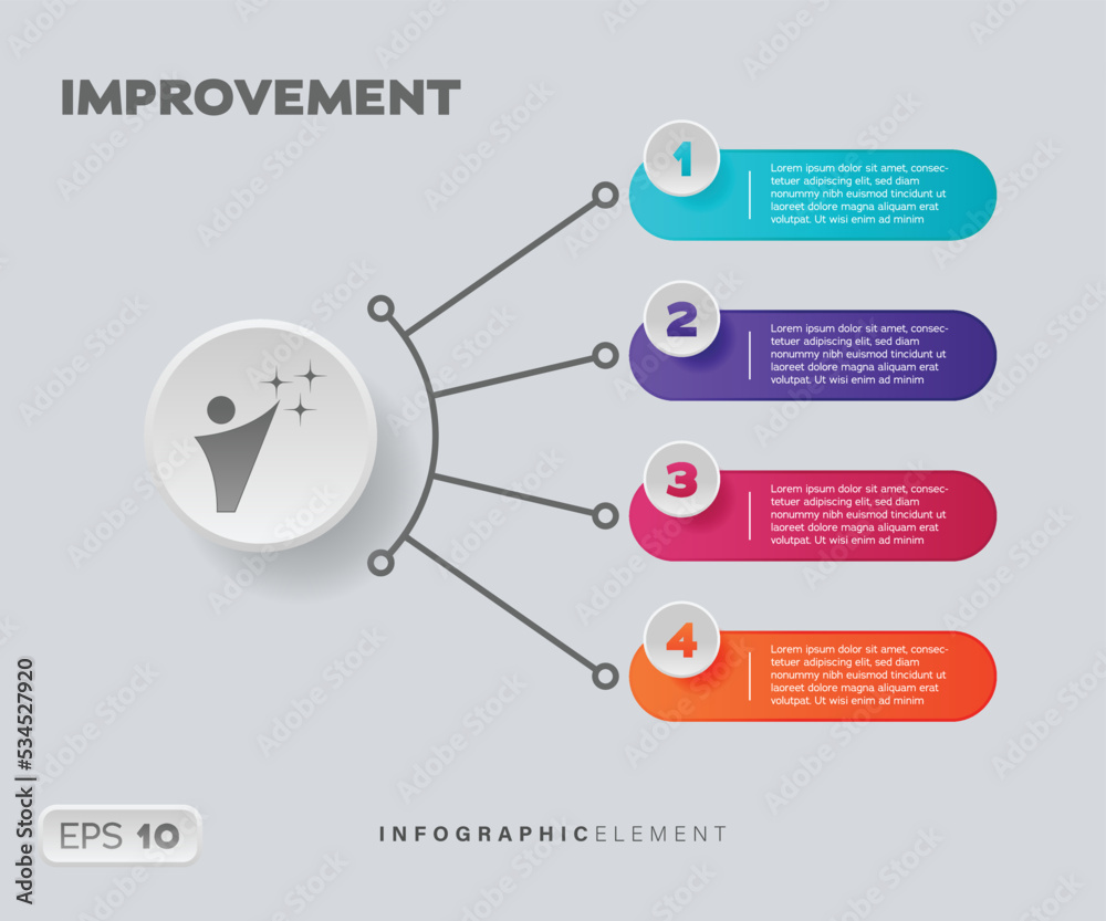 Naklejka premium Improvement Infographic Element