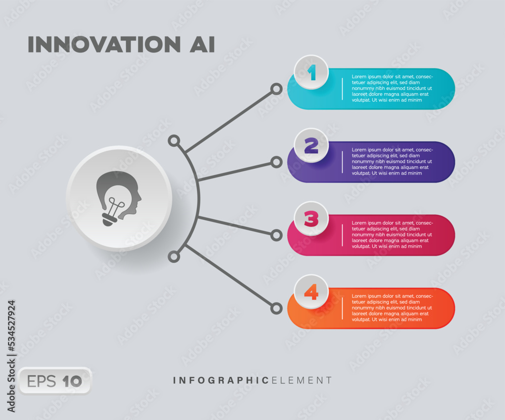 Obraz premium Innovation AI Infographic Element