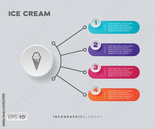 Ice Cream Infographic Element