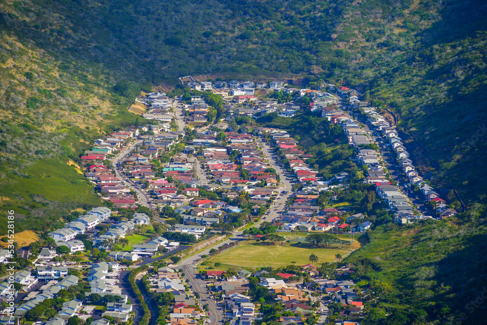 Haha'ione Valley residential neighborhood in the east suburbs of ...