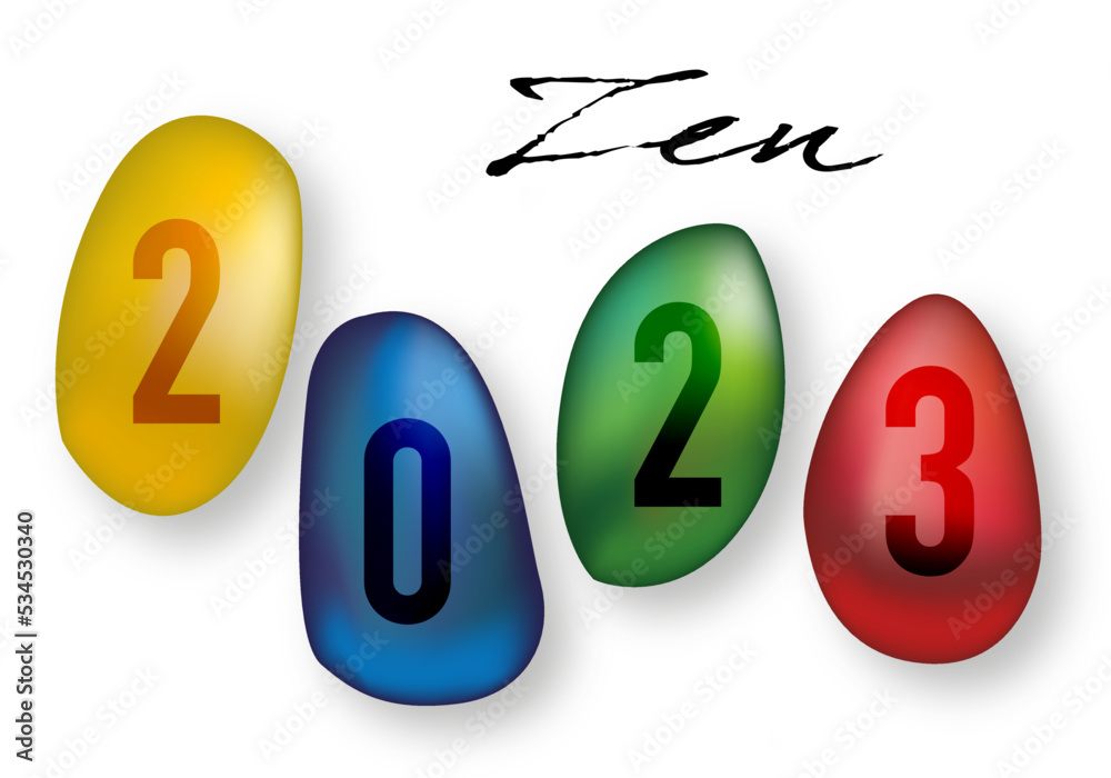 Nouvelle année 2023 sur le concept de l’esprit zen, avec l’image de