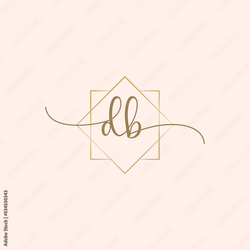 Obraz premium Beauty initial logo design vector templates