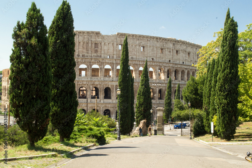 Ruins of the Roman Coliseum, Rome, Italy.