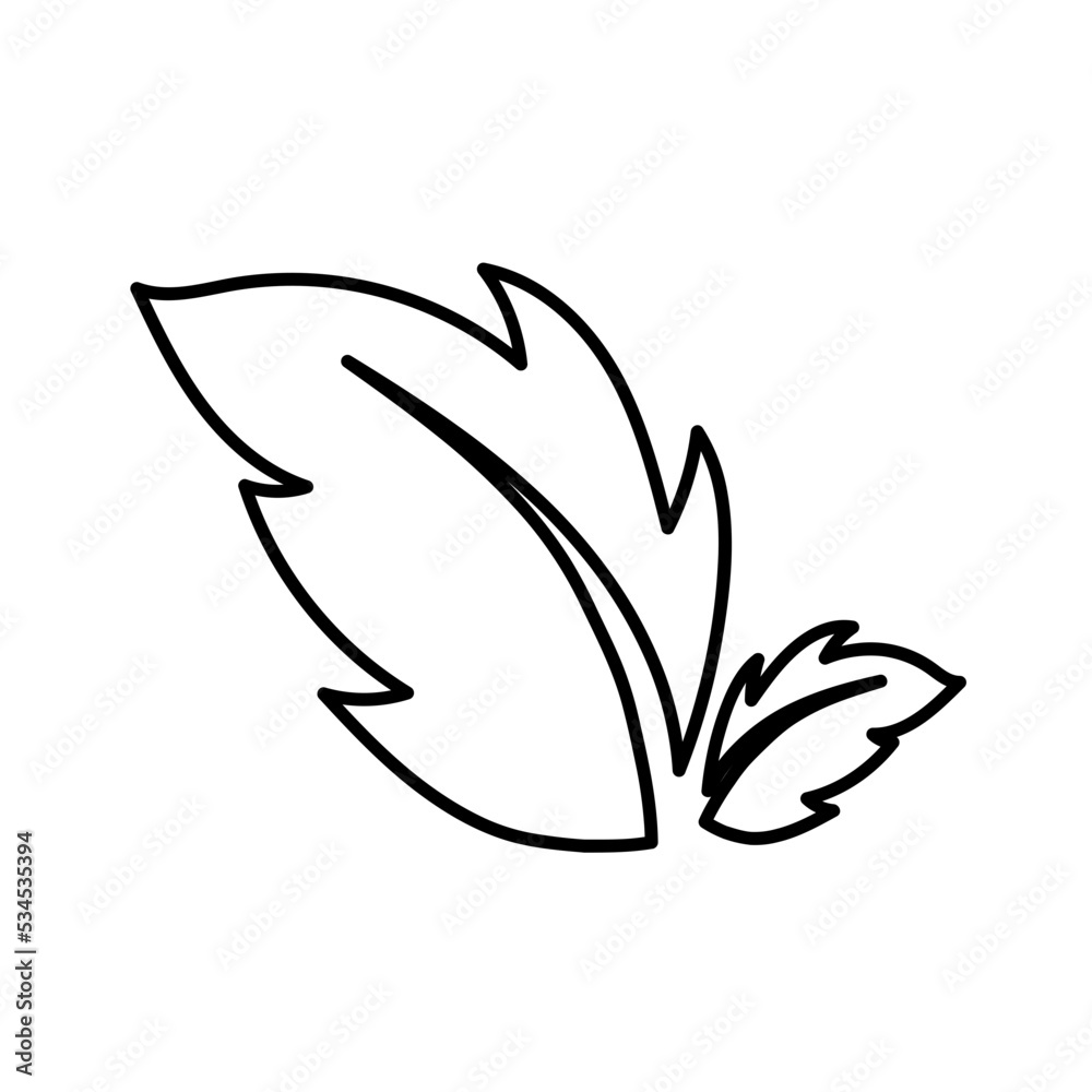 doodle leaf decoration