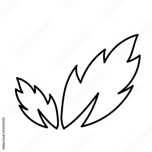 doodle leaf decoration