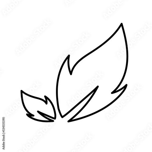 doodle leaf decoration