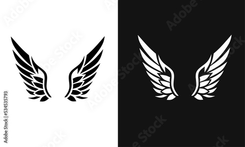 Illustration vector graphic of template logo icon wings perfect for elements