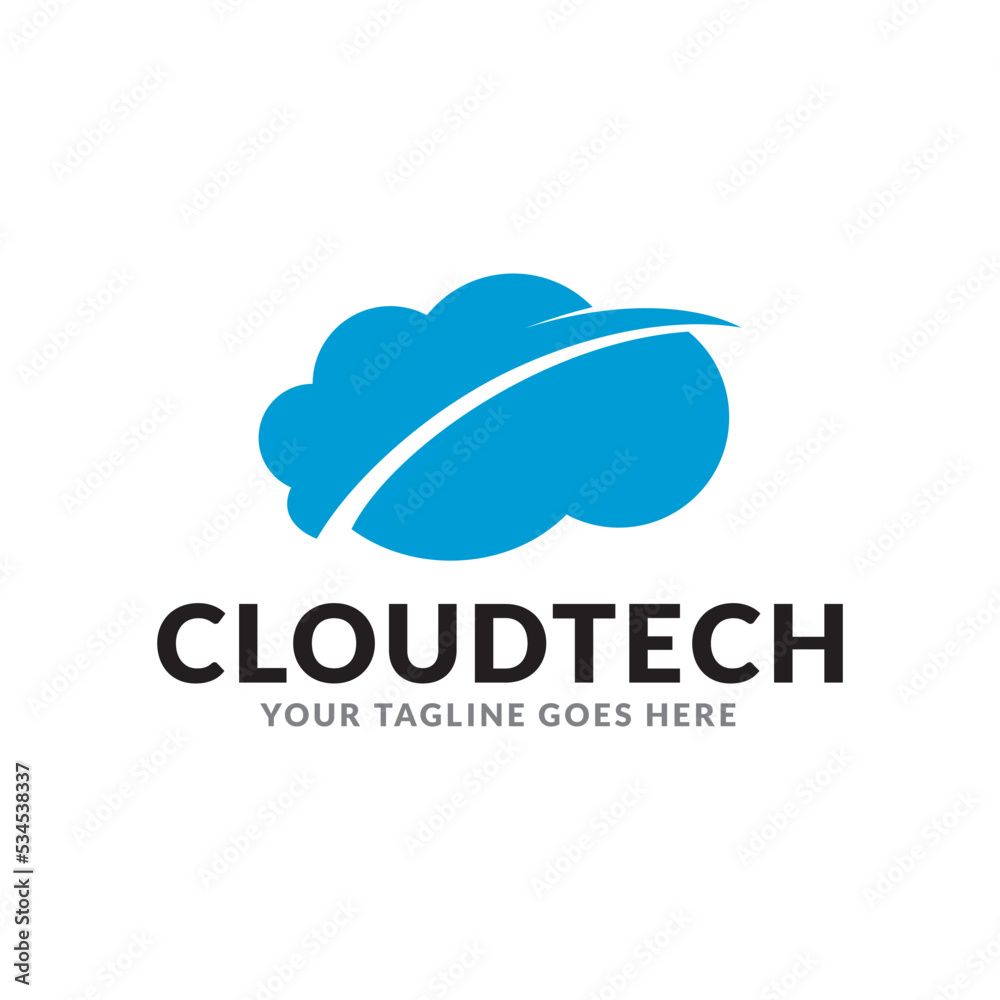 cloud logo designs template, tech logo designs concept.