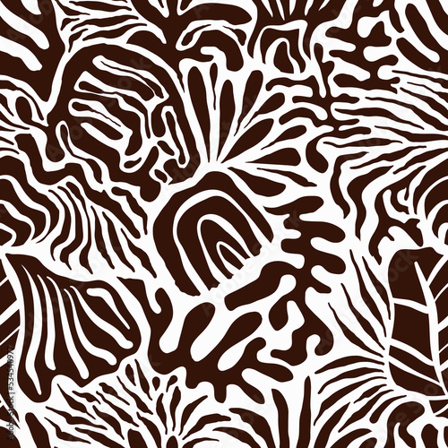 Vector Hand DrawnSeamless Ethnic Floral Pattern