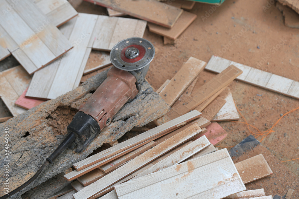  construction worker in construction site  electrician working in the site 