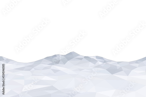 Winter sale banner. Mountain range in cloudy day vector background. Mountain landscape monochrome stock vector illustration. © Nitinan