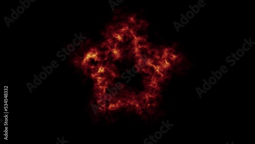 Firestar outline on fire, 4K