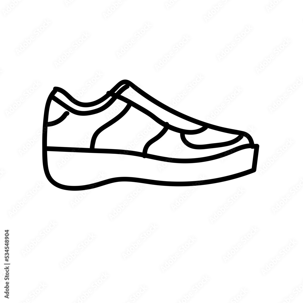 sneakers doodle childish drawing