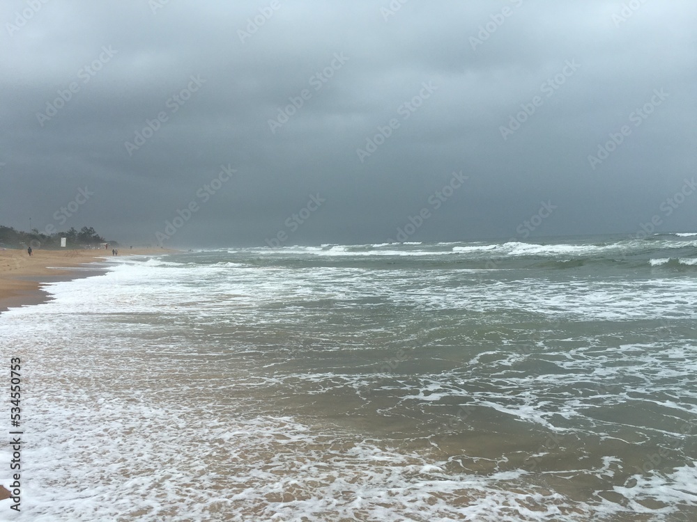 Beach on a cloudy day Beach on a cloudy day
