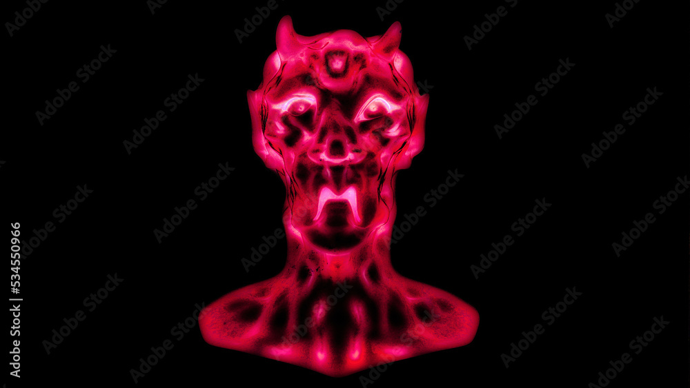 Illustration and render of a demon or a demonic entity Illustration and render of a demon or a demonic entity