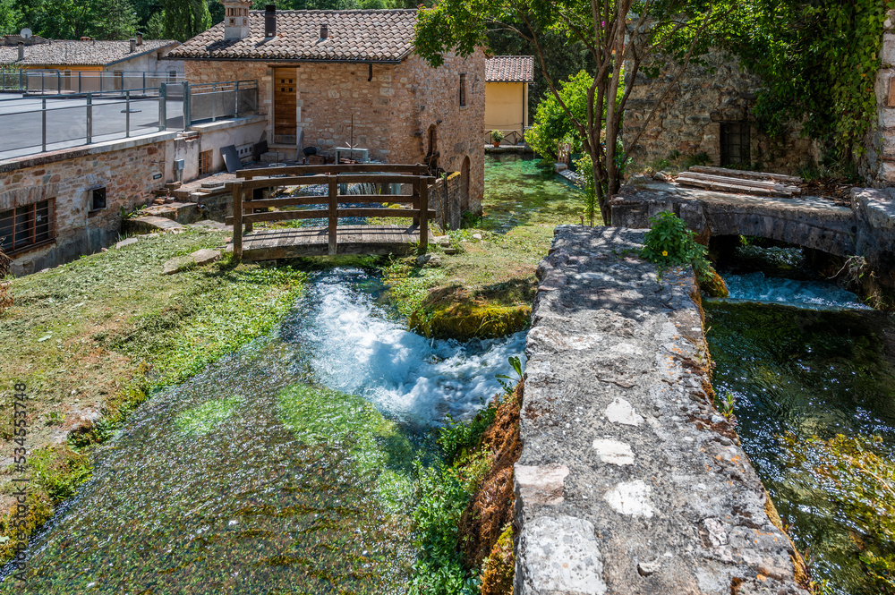 Obraz premium Rasiglia. Small village of the springs. Umbria