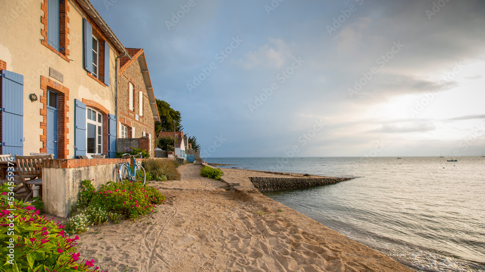 Paysage sur l'île de Noirmoutier en Vendée, France.