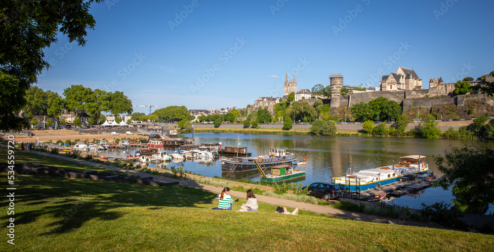 Angers, ville des bord de la Loire en France.