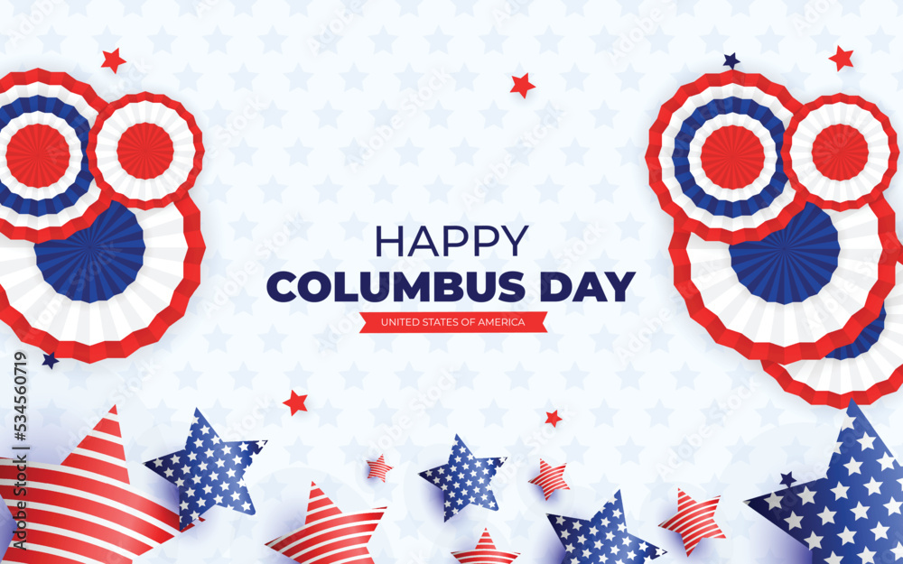 Fototapeta premium Happy Columbus Day National Usa Holiday