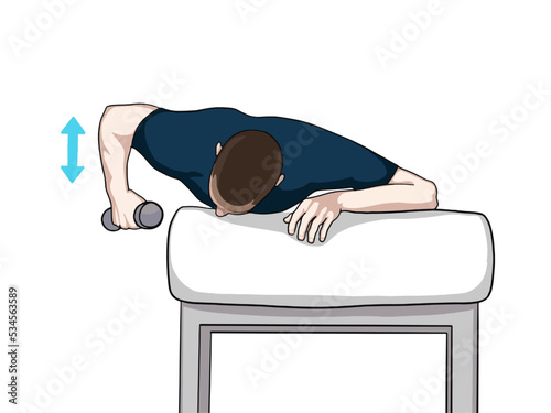 Vectoral exercise illustration for elbow pain (elbow joint). Exercise 2