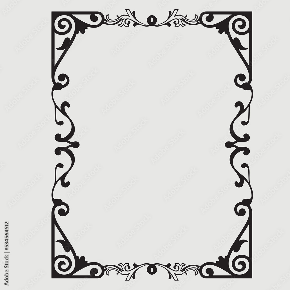 Frame, in the style of an ornament, Vector illustration eps 10, Art. Frame, in the style of an ornament, Vector illustration eps 10, Art.