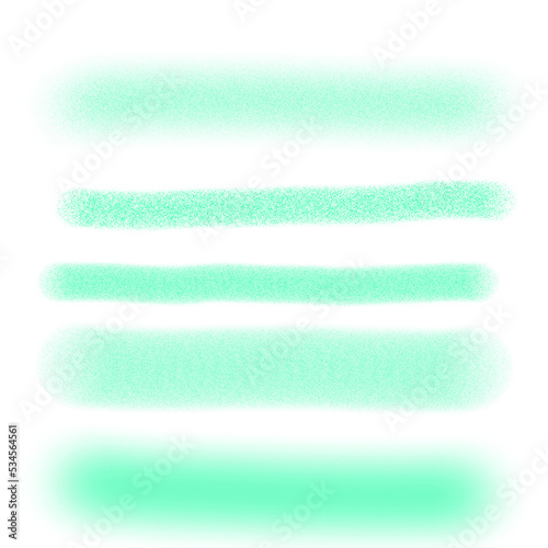 Collection of isolated aqua blue airbrush textures