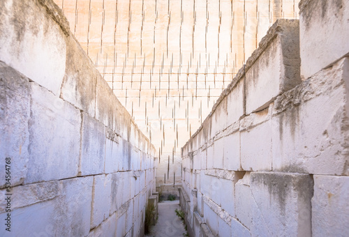 Labyrinth perspective for concept related to claustrophobia and claustrophobic people