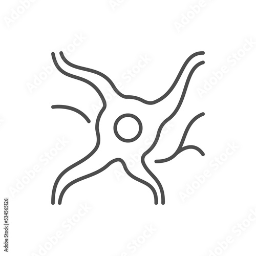 Nerve cell line outline icon