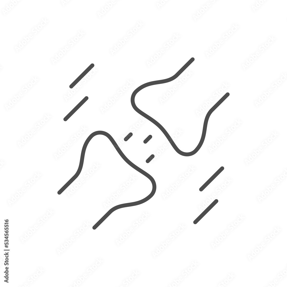 Obraz premium Nerve synapse line outline icon