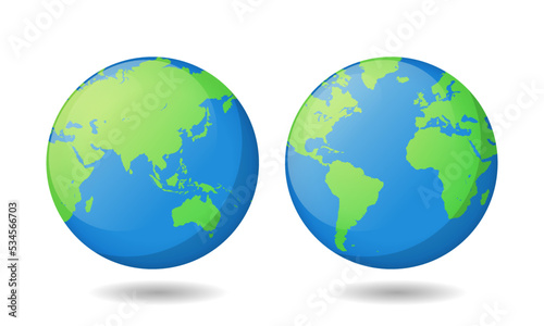 Earth Globe vector isolated on white background