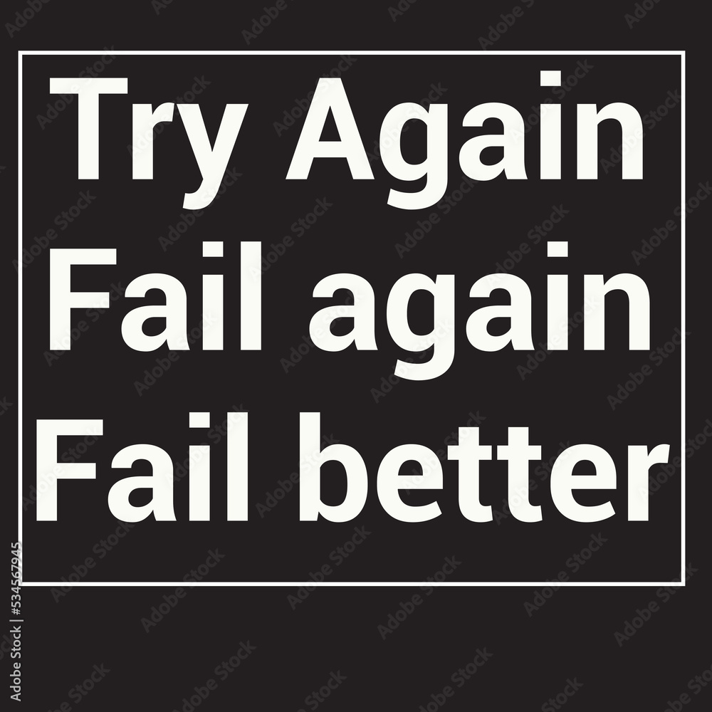 Try Agin Vector Quotes Design Try Agin Vector Quotes Design