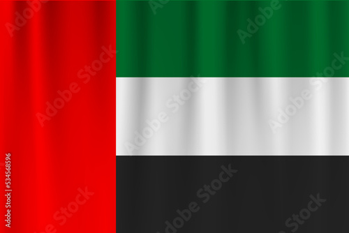 Vector flag of UAE. United Arab Emirates waving flag background. Free Download Vector flag of UAE. United Arab Emirates waving flag background. - GFXLoad