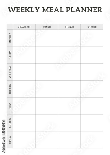 weekly meal planner