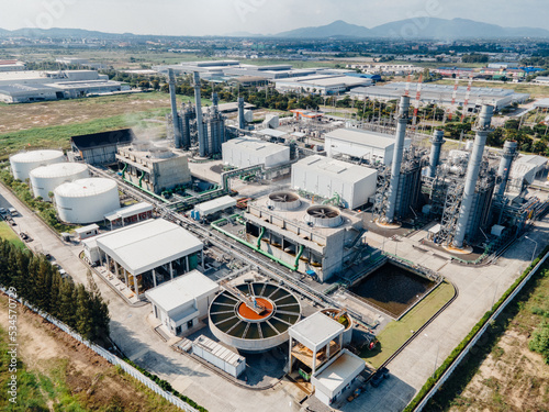 Top view Industrial zone,The equipment of oil refining,Close-up of industrial pipelines of an oil-refinery plant,Detail of oil pipeline with valves in large oil refinery.